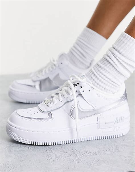 nike air force 1 silber weiss|Nike Air Force 1 shoes.